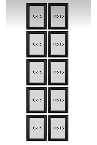 Araste 10x15 Ayaklı 10 Adet Siyah Resim Fotoğraf Çerçevesi