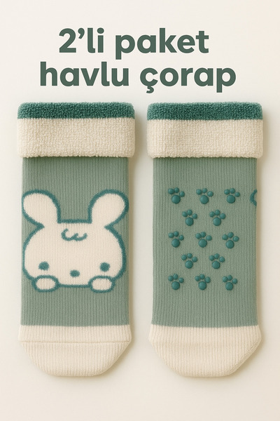 CHAPPELL FASHİON Premium Series Anti-Slip Sole Baby & Kids Winter Terry Socks