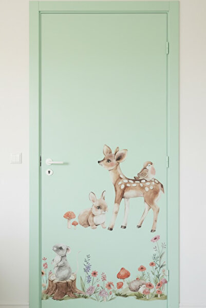 Kt Grup Safari World Slatka soba - Set zidnih naljepnica s prijateljima i beb...