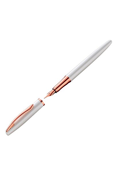 Pelikan Jazz Noble Fountain Pen + Ballpoint Pen Set, Pearl White