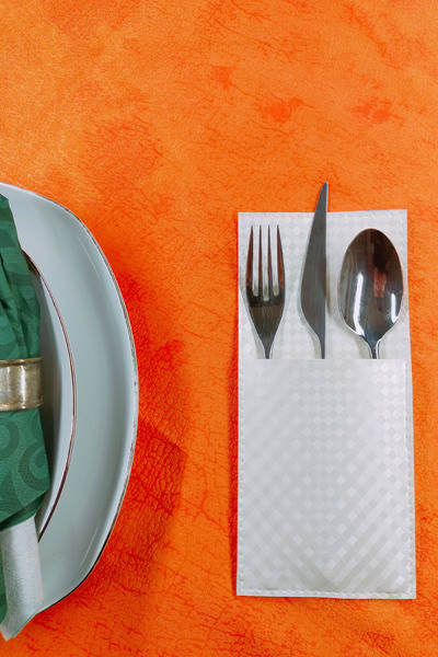 Mutfakta Moda Spoon Holder Service Presentation, Pearl White Artificial leather for 6