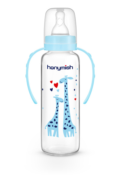 Hanymish Kulplu Doğal Cam Biberon 240 ml