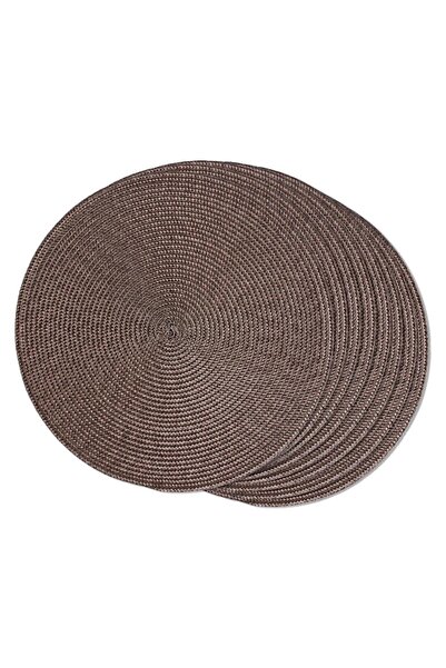 OEM Set 6 suporturi farfurii, Multifunctionale, Usor de folosit si curatat, 38cm, Maro