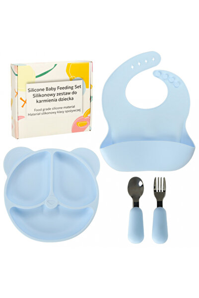 Ikonka Set diversificare din silicon 4 piese Teddy Blue