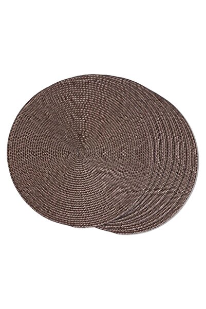 OEM Set 6 suporturi farfurii, Multifunctionale, Usor de folosit si curatat, 38cm, Maro