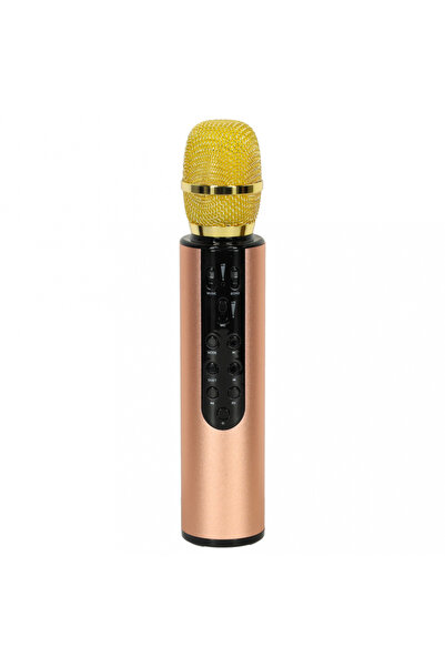 Ikonka Microfon karaoke fara fir Bluetooth Gold