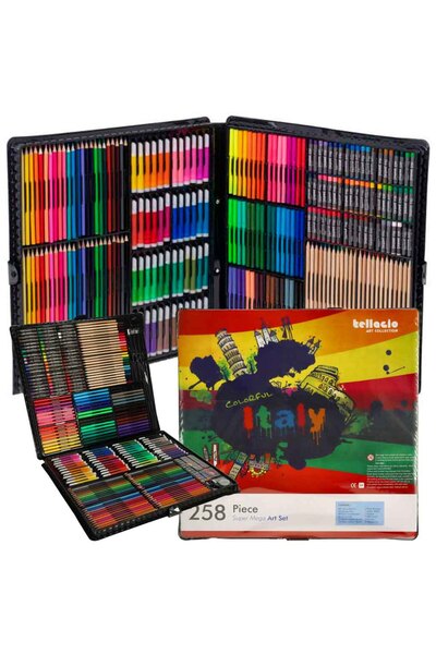 OEM Painting art set in a suitcase colored pencils markers paints 258el.