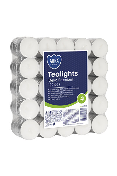 BISPOL Lumanari Pastila Bispol Aura, Timp de Ardere 4 ore, 100 bucati/punga