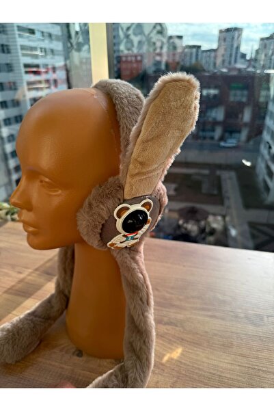 Blotch Fluffy Camel Color Cute Plush Plays with Ears That Move Headphones