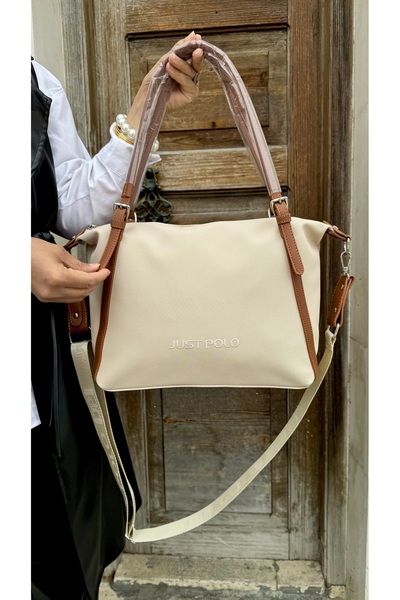 çantamgelsin حقيبة كتف نسائية كبيرة الحجم من Just Polo Justpolo مع حزام طويل ...