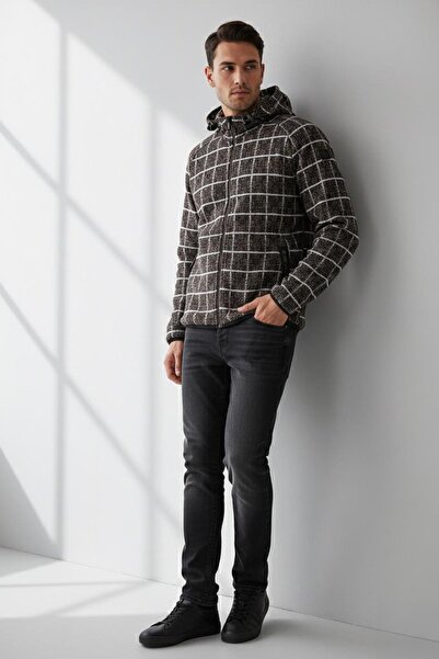 Sabri Özel Örgü Mont Kahve