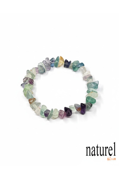 Naturel Tılsım سوار للجنسين من الحجر الطبيعي المكسور بالفلوريت