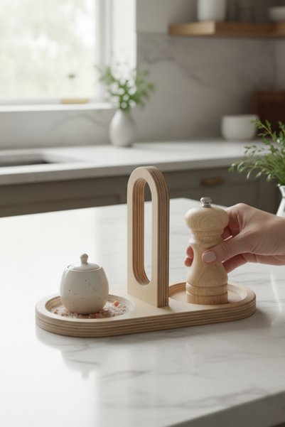 MONTETOYS Wooden Decorative Set of 2 Presentation Cup Coasters