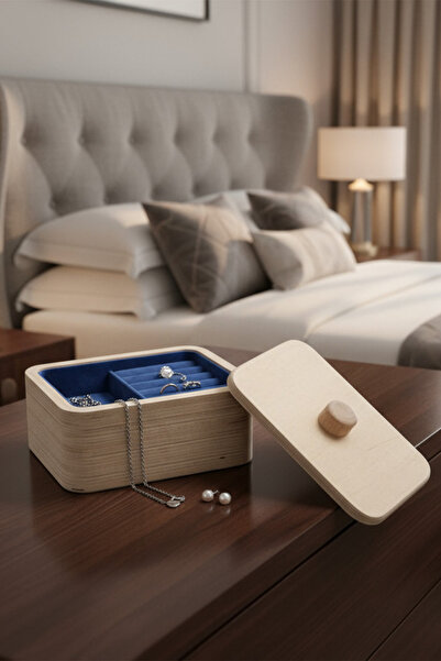 MONTETOYS Wooden Jewelry and Makeup Organizer Decorative Storage Box