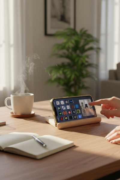 MONTETOYS Ahşap Tablet ve Telefon Tutucu