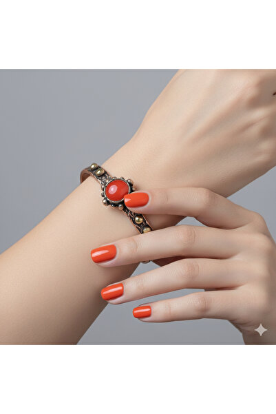 Bakır Center Copper Bracelet Copper Bracelet Copper Bracelet with Natural Sto...