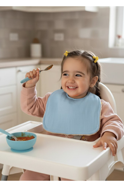 Joyous Mom Kids Cotton Liquid-Proof Baby Bib Wrapped-Towel Reversible Use Apron