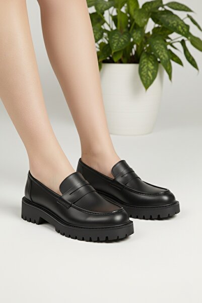 FAYMAZ Черни дамски оксфордски обувки - ежедневни