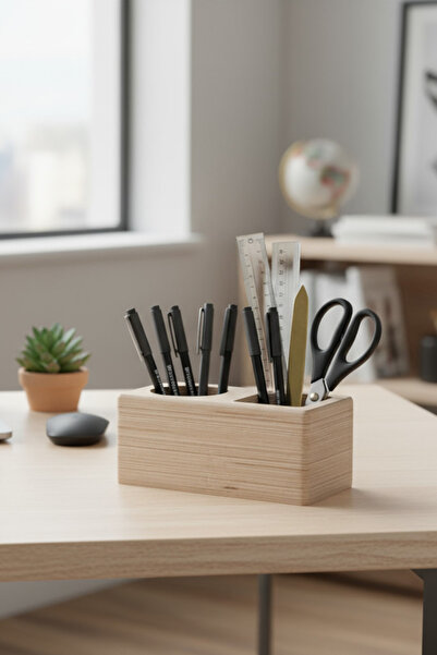 MONTETOYS Ahşap Masaüstü Kalemlik