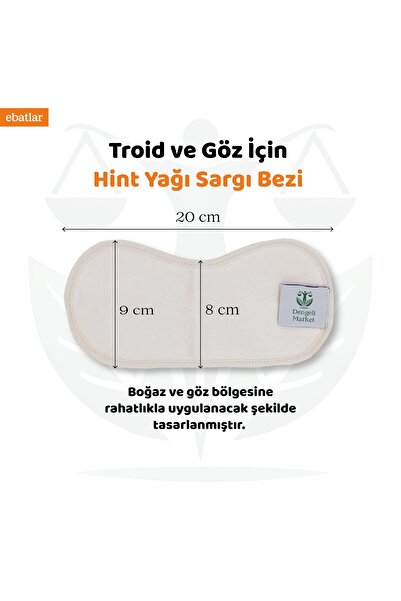 Dengeli Market HİNT YAĞI SARGI BEZİ 3'LÜ SET: KARACİĞER, PELVİK ve TİROİD/GÖZ SARGI BEZİ, Pamuklu, Çoklu Kullanım