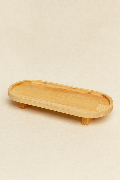 KaiHome حامل خشبي/منصة عرض/قاعدة بلون فاتح