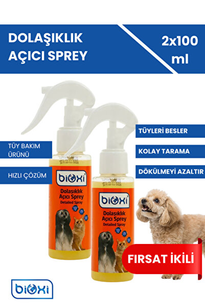 Bioxi Kedi Ürünleri Kıtık/dolaşık Açıcı Sprey 100ml (2'Lİ SET) | Pratik Tüy B...