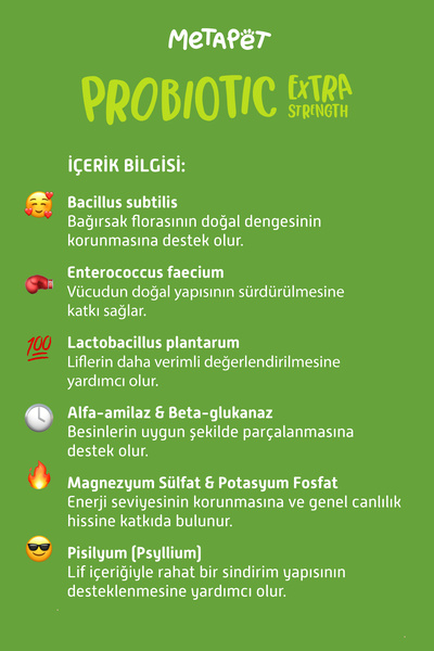 Metapet Köpekler için Probiyotik Damla, Güçlü Sıvı Enzim Form, Suyuna veya Mamasına