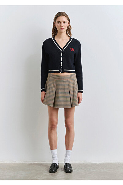 Mavi Lacivert Hırka Crop / Kısa Kesim 1710719-84371