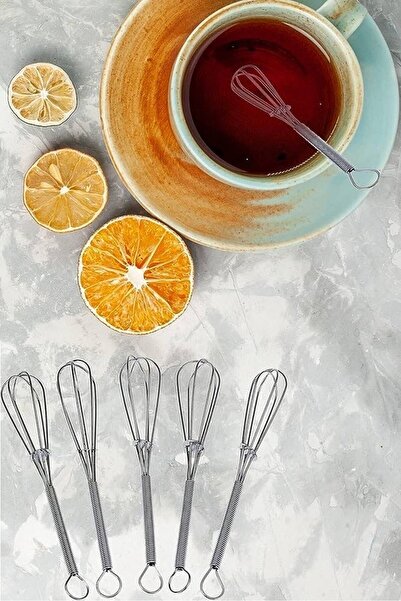 Sensoria Paslanmaz Çelik Çırpıcı Şeklinde 6’lı Çay Kaşığı Modern Çay Kaşığı M...