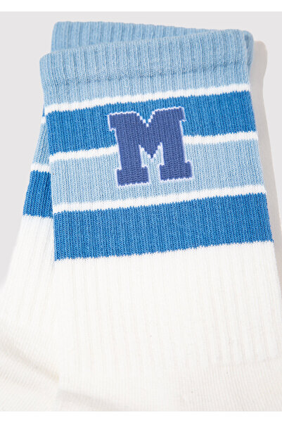 Mavi Ekru Soket Çorap 1912828-25705