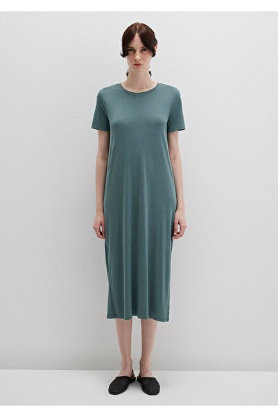 Mavi Tencel TM Modal Yeşil Midi Elbise 1310777-71917