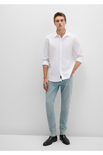 Mavi Beyaz Gömlek Slim Fit / Dar Kesim 0211656-620