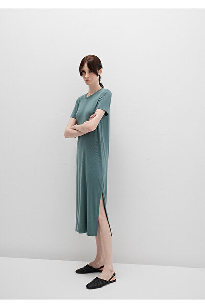Mavi Tencel TM Modal Yeşil Midi Elbise 1310777-71917