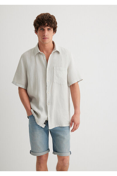 Mavi Ανδρικό γκρι M0211473-70080 κοντομάνικο πουκάμισο