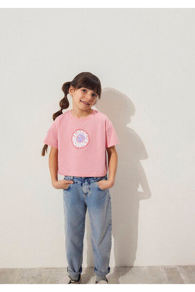 Mavi Lola Bunny Printed Pink T-Shirt Loose Relaxed Fit 7610290 -71027