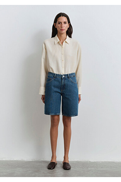 Mavi Melina Real Blue Puslu Koyu Jean Şort 1410144-89745