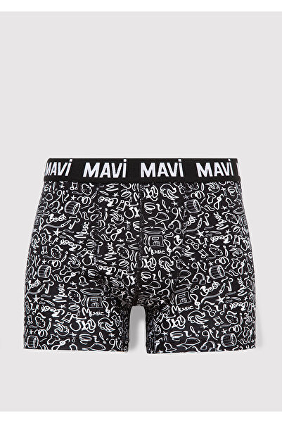 Mavi 3lü Baskılı Boxer 0911872-900