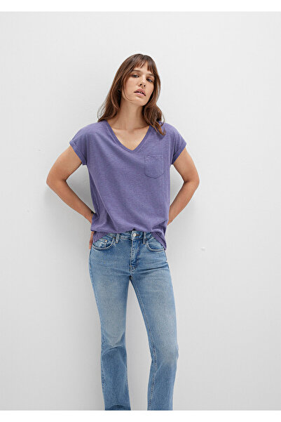 Mavi Μωβ μπλουζάκι με λαιμόκοψη με λαιμόκοψη Loose Fit / Loose Relaxed Fit 1600961 -70608