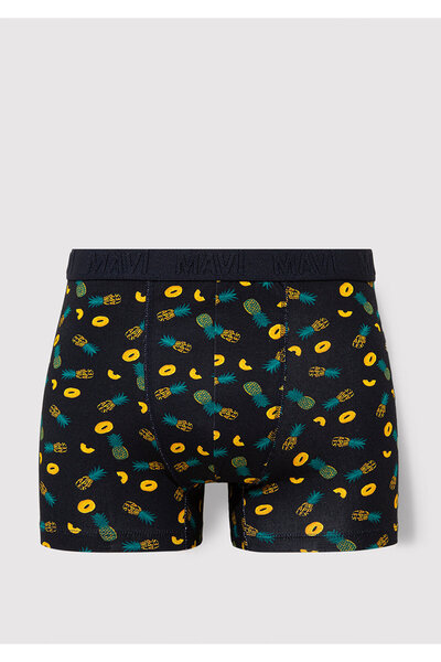 Mavi 3lü Baskılı Lacivert Boxer 0911909-70490