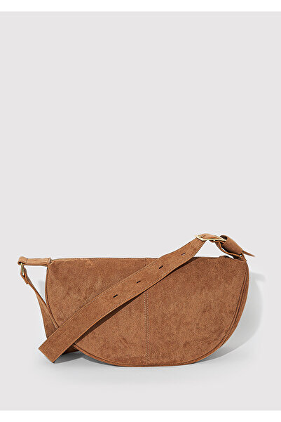 Mavi Suni Süet Kahverengi Çapraz Çanta 1912622-70280