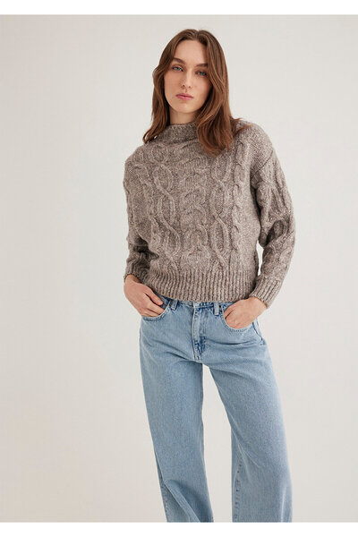 Mavi Кафяв кардиган с редовна кройка / нормална кройка 1710580-70336