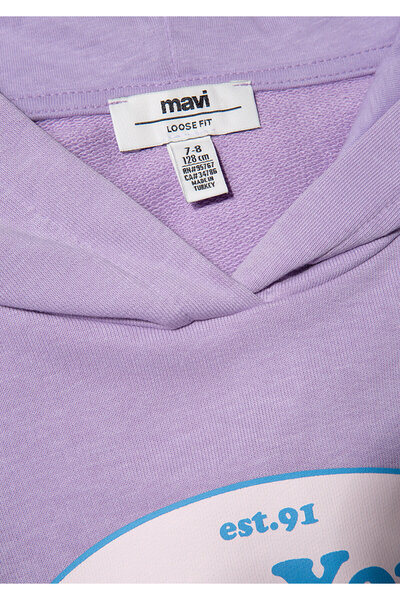Mavi New York Baskılı Mor Sweatshirt 7S10063-70519