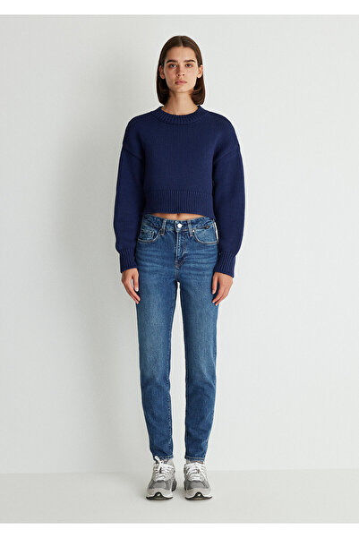 Mavi Cindy Classic Denim Gölgeli Koyu Mavi Jean Pantolon 100277-87925