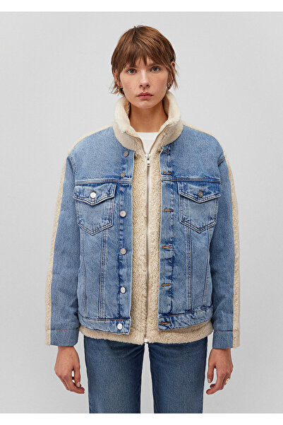 Mavi Rubina 90lar Açık Mavi Suni Kürklü  Jean Ceket 1110278-88589