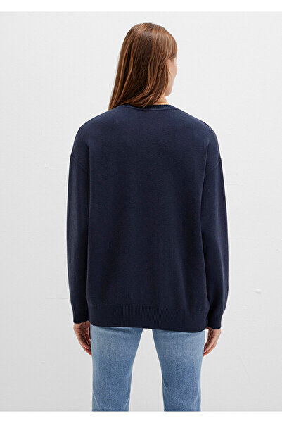 Mavi Bisiklet Yaka Lacivert Kazak Oversize / Geniş Kesim 1710499-83699