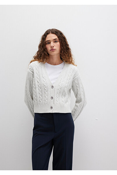 Mavi Düğmeli Gri Hırka Regular Fit / Normal Kesim 1710576-88467