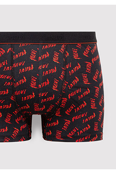 Mavi Baskılı Siyah Boxer 0911306-900