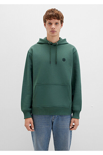 Mavi M065809-71580-Fw Kapüşonlu Sweatshırt Derin Orman Yeşi Erkek Sweatshirt