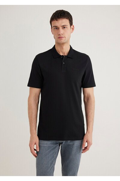 Mavi Siyah TENCEL TM Polo Tişört Regular Fit / Normal Kesim 0611837-900