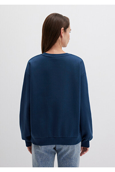 Mavi Logo Baskılı Lacivert Sweatshirt 1611656-82454